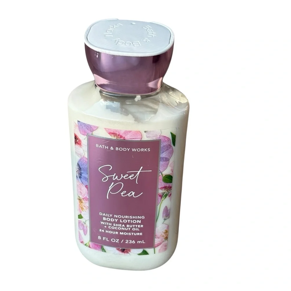 Bath & Body Works Sweet Pea Body Lotion 8 oz 24 Hour Moisture Shea Butter